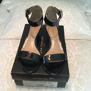 Patent Leather Wedge Sandals